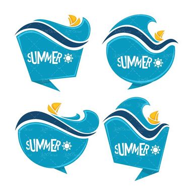 وکتور بچسب وکتور لیبل وکتور موج آب