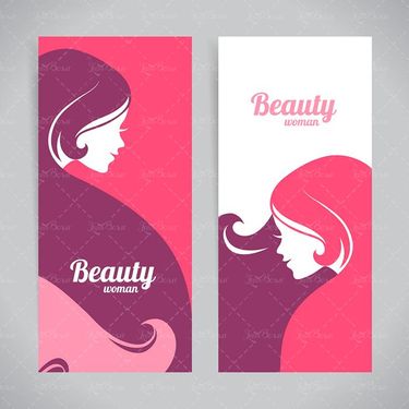 وکتور  سالن آرایش وکتور مدل مو وکتور چهره زن 1