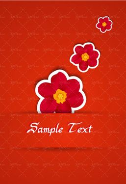 وکتور گل وکتور شکوفه وکتور بک گراند قرمز