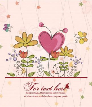 وکتور گل و بوته وکتور گل وکتور قلب وکتور پروانه