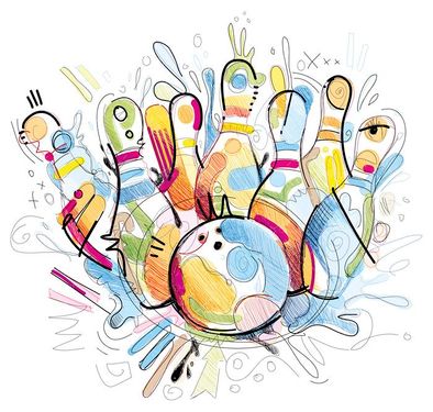 وکتور  وکتور توپ بولینگ وکتور ورزش بولینگ