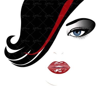 وکتور مدل موی زنانه وکتور سالن آرایش وکتور میکاپ2