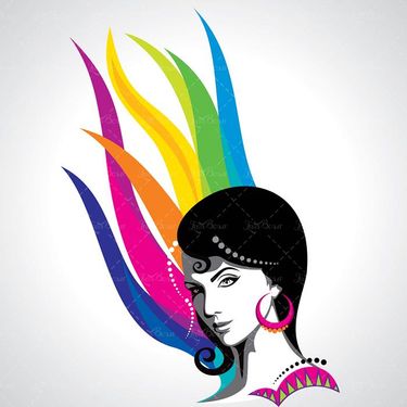 وکتور مدل موی زنانه وکتور سالن آرایش وکتور میکاپ9