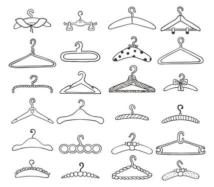 وکتور چوب لباسی وکتور خشک شویی وکتور رخت آویز3