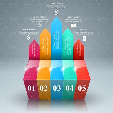وکتور اینفوگرافی گرافیکی وکتور اینفوگرافی رنگی2