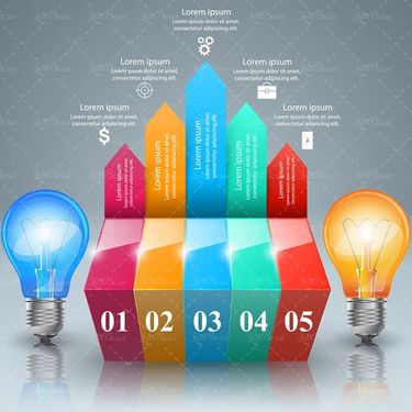 وکتور اینفوگرافی گرافیکی وکتور اینفوگرافی رنگی3