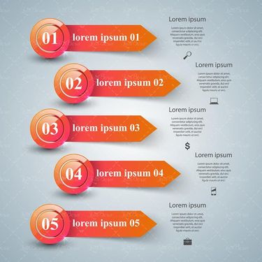 وکتور اینفوگرافی سه بعدی  وکتور اینفوگرافی رنگی2