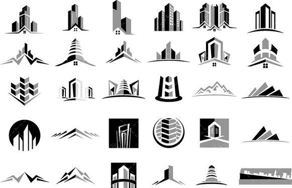 وکتور لوگو ساختمان وکتور لوگو برج وکتور مشاور املاک