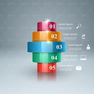 وکتور اینفوگرافی  سه بعدی  وکتور اینفوگرافی گرافیکی2