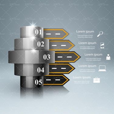 وکتور اینفوگرافی  سه بعدی  وکتور اینفوگرافی گرافیکی4
