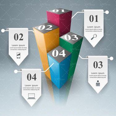 وکتور اینفوگرافی گرافیکی وکتور لیبل وکتور اینفوگرافی رنگی1