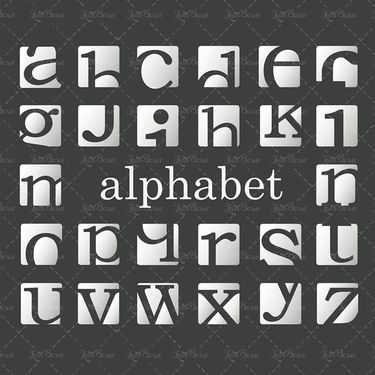 وکتور الفبای انگلیسی وکتور حروف انگلیسی 22