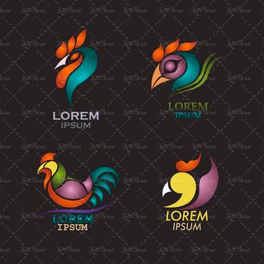 وکتور نشان خروس وکتور خروس گرافیکی وکتور خروس رنگی2