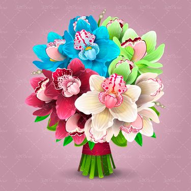 وکتور دسته گل وکتور گفروشی وکتور دسته گل مناسبتی1