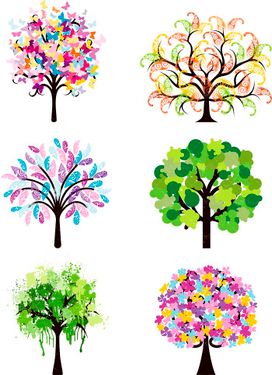 وکتور لوگو درخت وکتور سبز وکتور درخت زمستان
