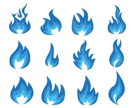 وکتور شعاه آتش وکتور زبانه کشیدن آتش وکتور شعله آبی