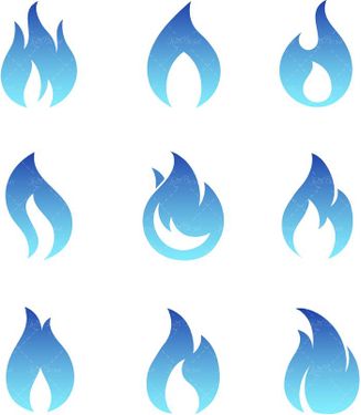 وکتور شعله آبی آتش وکتور زبانه کشیدن آتش 1