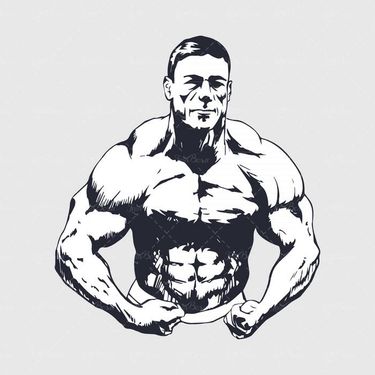 وکتور بدن شش تیکه وکتور فیگور بدن ساز وکتور سالن بدنسازی