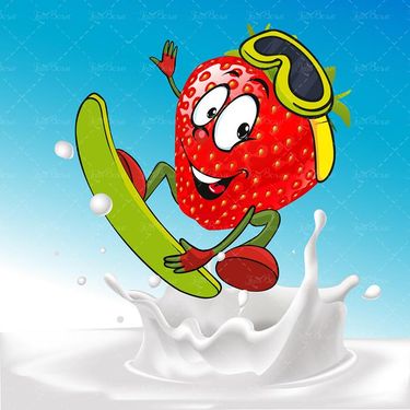 وکتور شیر توت فرنگی وکتور شیر میکس شده وکتور لبنیات