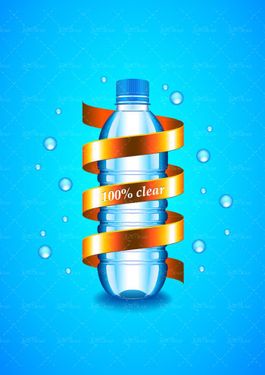 وکتور بطری آب وکتور آب معدنی وکتور آب تصفیه شده
