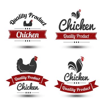 وکتور لیبل مرغ وکتور برچسب مرغ وکتور روبان وکتور پروتئینی