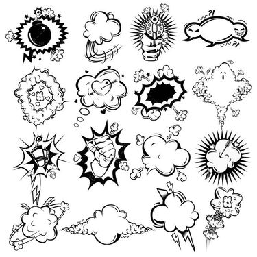 وکتور دود انفجار وکتور ابر وکتور مواد منفجره وکتور رعد و برق01