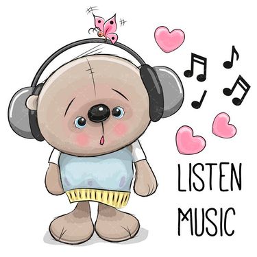 وکتور عروسک خرسی وکتور هدست وکتور موسیقی