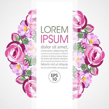 وکتور حاشیه گل وکتور گل و بوته وکتور کادر گل 07