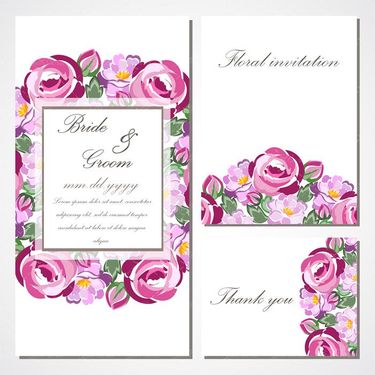 وکتور حاشیه گل وکتور طراحی کارت عروسی وکتور کادر گل