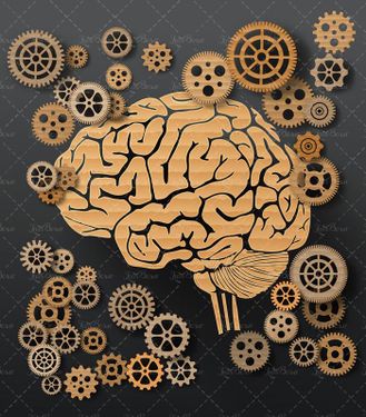 وکتور چرخ دنده وکتور مغز وکتور جمجمه انسان