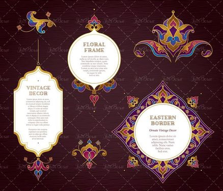 وکتور گل و بوته وکتور کتیبه وکتور قاب وکتور کادر