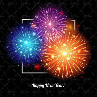 وکتور جشن سال جدید وکتور آتش بازی وکتور شادی