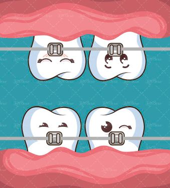 وکتور دندان پزشکی وکتور ارتودنسی دندان ها وکتور زیبایی دندان