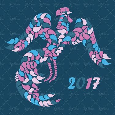 وکتور  لوگو سال جدید میلادی وکتور خروس