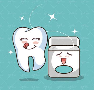 وکتور دندان سالم  وکتور دندان پزشکی وکتور نخ دندان