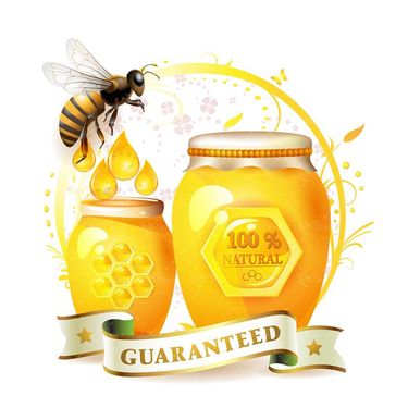 وکتور لوگو تولید عسل وکتور زنبور عسل وکتور لوگو عسل 100 درصد طبیعی1