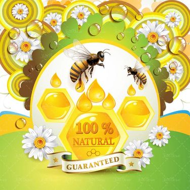 وکتور لوگو تولید عسل وکتور زنبور عسل وکتور لوگو عسل 100 درصد طبیعی39