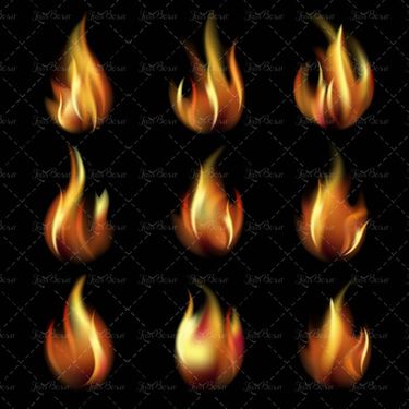 وکتور آتش نشانی وکتور شعله آتش وکتور زبانه کشیدن آتش