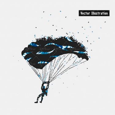وکتور پاراگلایدر وکتور سایت ورزش های هوایی