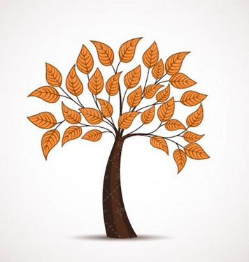 وکتور درخت وکتور لوگو درخت پاییز وکتور برگ زرد درخت1