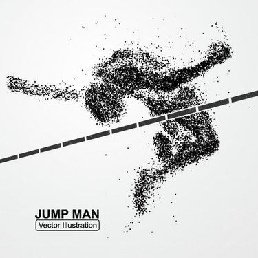 وکتور ورزش وکتور پرش وکتور پرش با نیزه 1