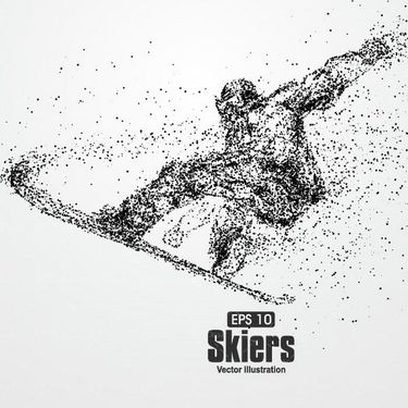 وکتور ورزشکار وکتور اسکی وکتور ورزش زمستانی