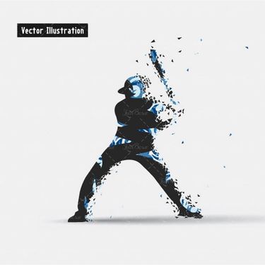 وکتور ورزشکار وکتور کریکت وکتور چوب کریکت