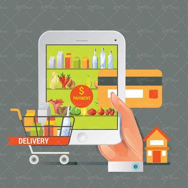 وکتور فروشگاه اینترنتی وکتور خرید اینترنتی وکتور لیبل5