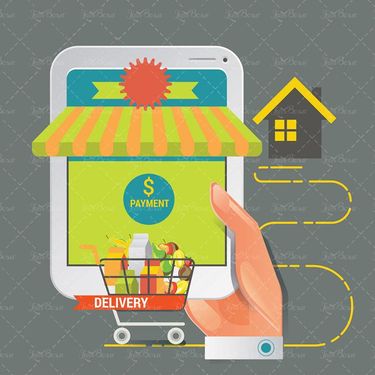 وکتور فروشگاه اینترنتی وکتور خرید اینترنتی وکتور لیبل7