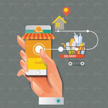 وکتور فروشگاه اینترنتی وکتور خرید اینترنتی وکتور لیبل8
