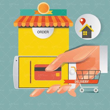 وکتور فروشگاه اینترنتی وکتور خرید اینترنتی وکتور لیبل9