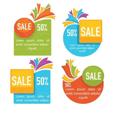 وکتور لیبل فروش وکتور برچسب فروش وکتور لیبل رنگی 22