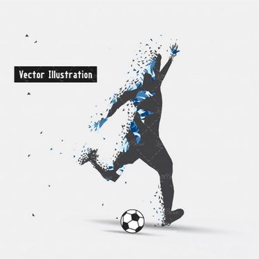 وکتور فوتبالیست وکتور ورزش وکتور آمادگی جسمانی