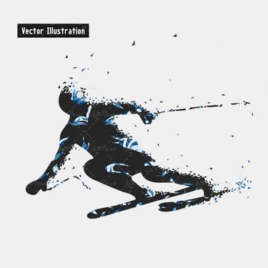 وکتور اسکی وکتور ورزش های زمستانی وکتور ورزش1